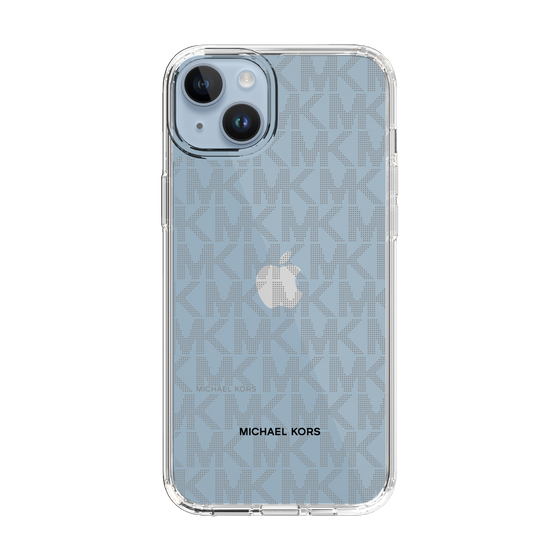 スリムプロテクションケース［ MICHAEL KORS - Signiture - Clear Black ］