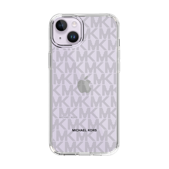 スリムプロテクションケース［ MICHAEL KORS - Signiture - Clear Black ］