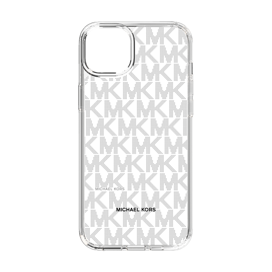 スリムプロテクションケース［ MICHAEL KORS - Signiture - Clear Black ］