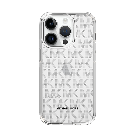 スリムプロテクションケース［ MICHAEL KORS - Signiture - Clear Black ］