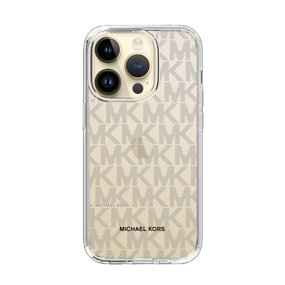 スリムプロテクションケース［ MICHAEL KORS - Signiture - Clear Black ］