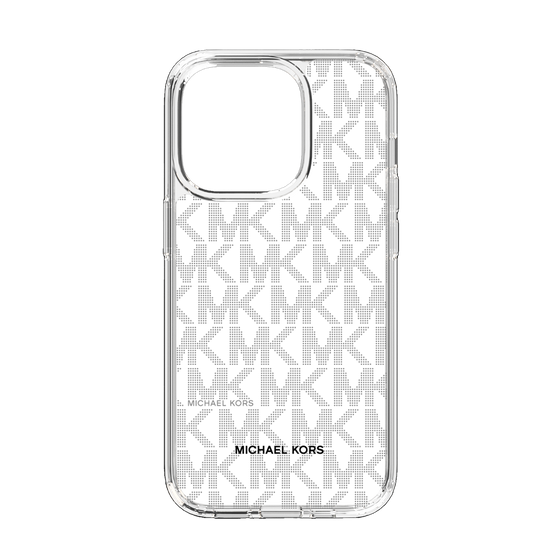 スリムプロテクションケース［ MICHAEL KORS - Signiture - Clear Black ］