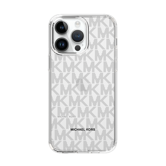 スリムプロテクションケース［ MICHAEL KORS - Signiture - Clear Black ］