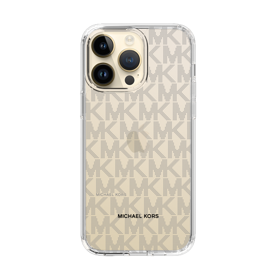 スリムプロテクションケース［ MICHAEL KORS - Signiture - Clear Black ］