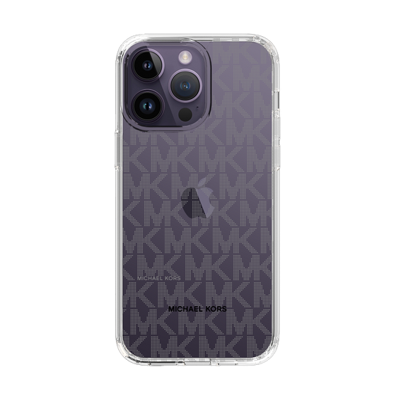 スリムプロテクションケース［ MICHAEL KORS - Signiture - Clear Black ］