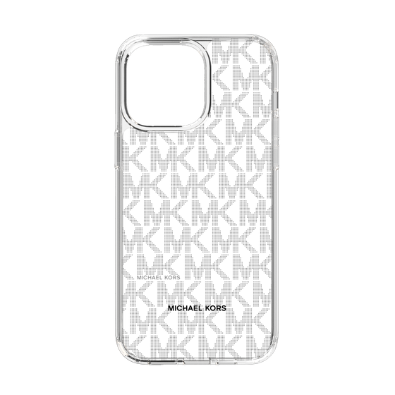 スリムプロテクションケース［ MICHAEL KORS - Signiture - Clear Black ］