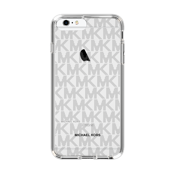 スリムプロテクションケース［ MICHAEL KORS - Signiture - Clear Black ］