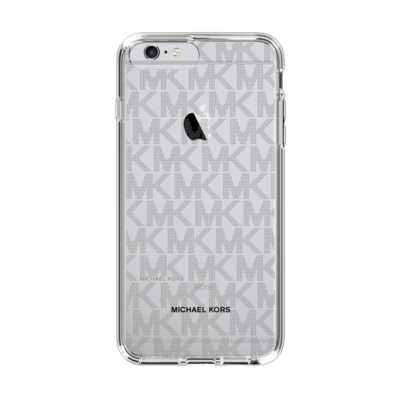 スリムプロテクションケース［ MICHAEL KORS - Signiture - Clear Black ］