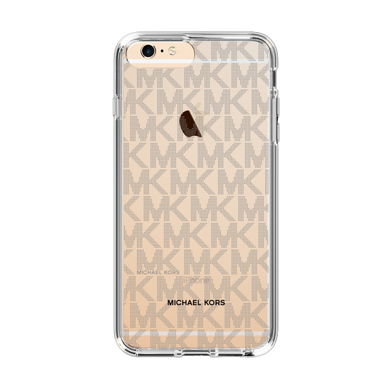 スリムプロテクションケース［ MICHAEL KORS - Signiture - Clear Black ］