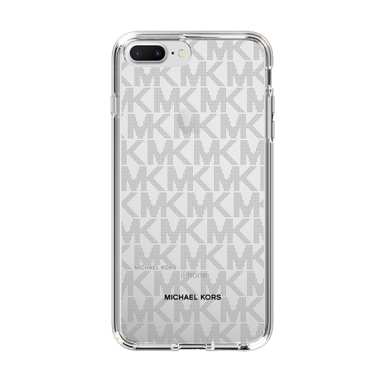 スリムプロテクションケース［ MICHAEL KORS - Signiture - Clear Black ］