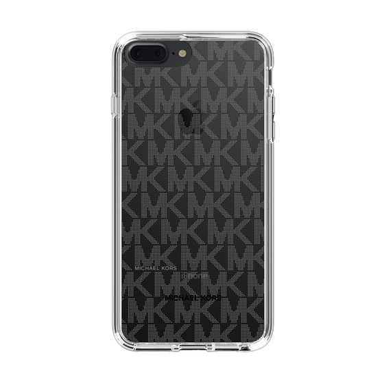 スリムプロテクションケース［ MICHAEL KORS - Signiture - Clear Black ］