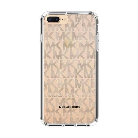 スリムプロテクションケース［ MICHAEL KORS - Signiture - Clear Black ］