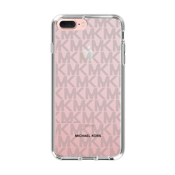 スリムプロテクションケース［ MICHAEL KORS - Signiture - Clear Black ］