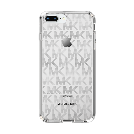 スリムプロテクションケース［ MICHAEL KORS - Signiture - Clear Black ］