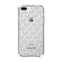 スリムプロテクションケース［ MICHAEL KORS - Signiture - Clear Black ］