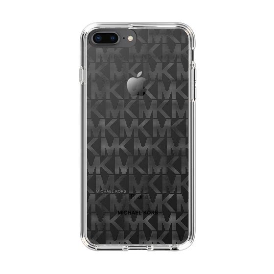 スリムプロテクションケース［ MICHAEL KORS - Signiture - Clear Black ］