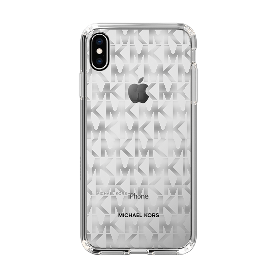 スリムプロテクションケース［ MICHAEL KORS - Signiture - Clear Black ］
