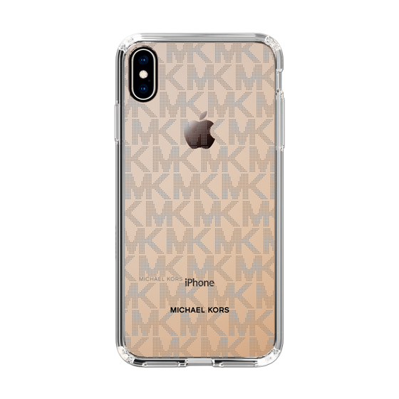 スリムプロテクションケース［ MICHAEL KORS - Signiture - Clear Black ］