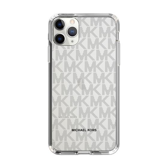 スリムプロテクションケース［ MICHAEL KORS - Signiture - Clear Black ］