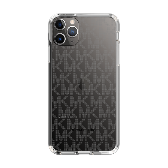 スリムプロテクションケース［ MICHAEL KORS - Signiture - Clear Black ］