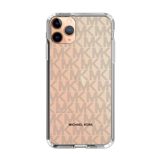 スリムプロテクションケース［ MICHAEL KORS - Signiture - Clear Black ］