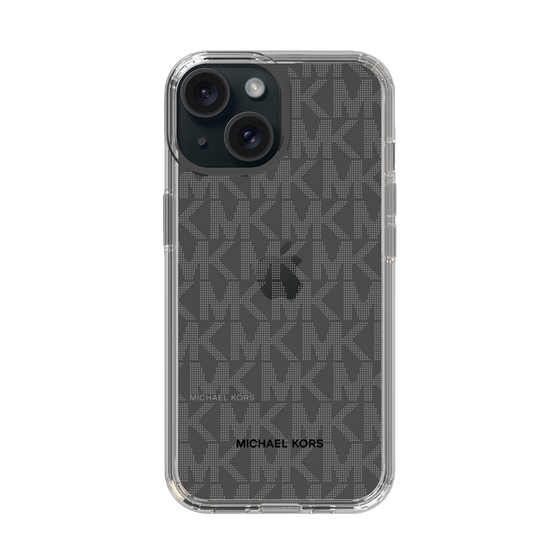 スリムプロテクションケース［ MICHAEL KORS - Signiture - Clear Black ］