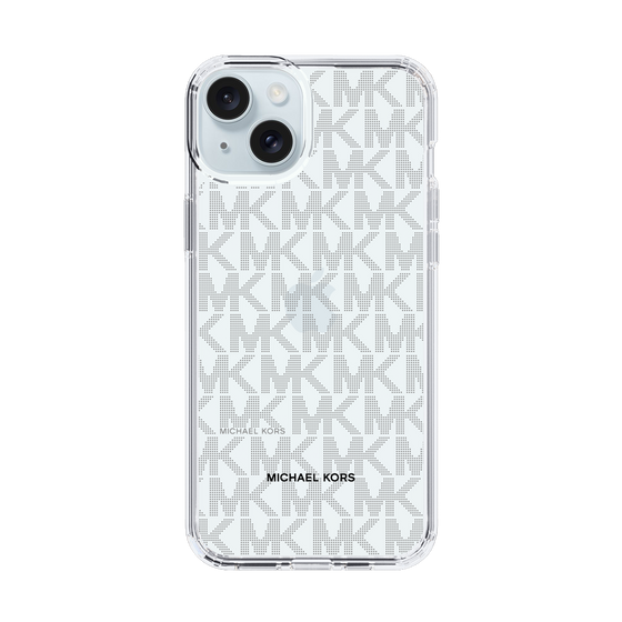 スリムプロテクションケース［ MICHAEL KORS - Signiture - Clear Black ］