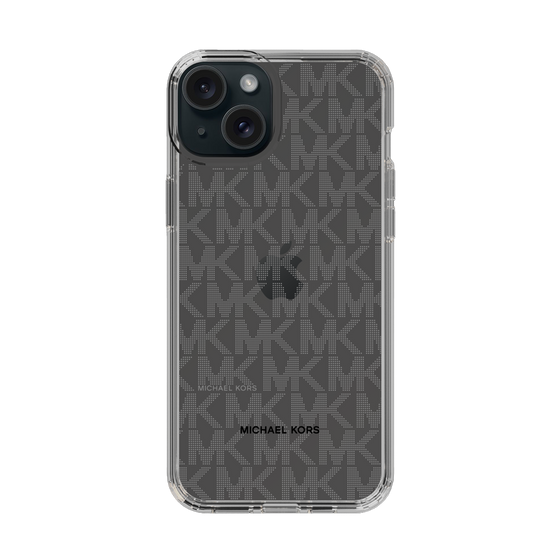 スリムプロテクションケース［ MICHAEL KORS - Signiture - Clear Black ］