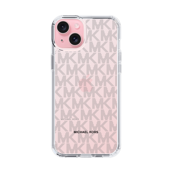 スリムプロテクションケース［ MICHAEL KORS - Signiture - Clear Black ］