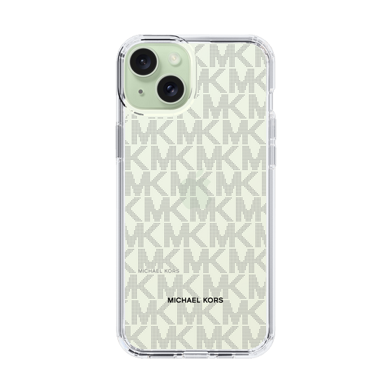 スリムプロテクションケース［ MICHAEL KORS - Signiture - Clear Black ］