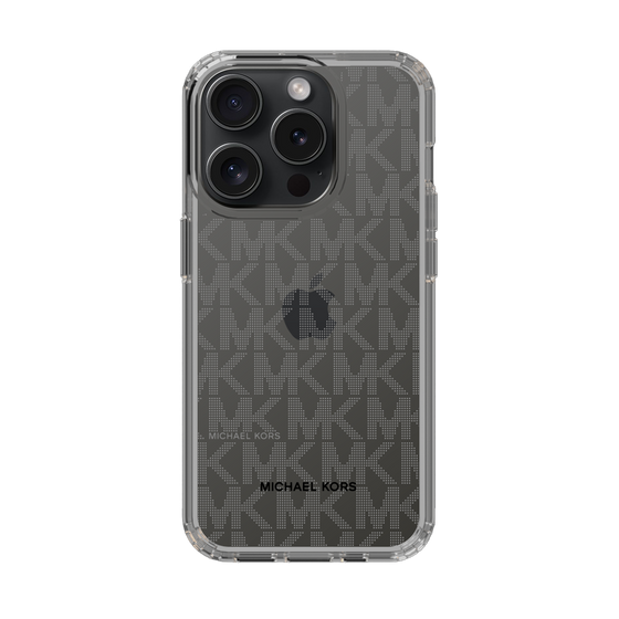 スリムプロテクションケース［ MICHAEL KORS - Signiture - Clear Black ］