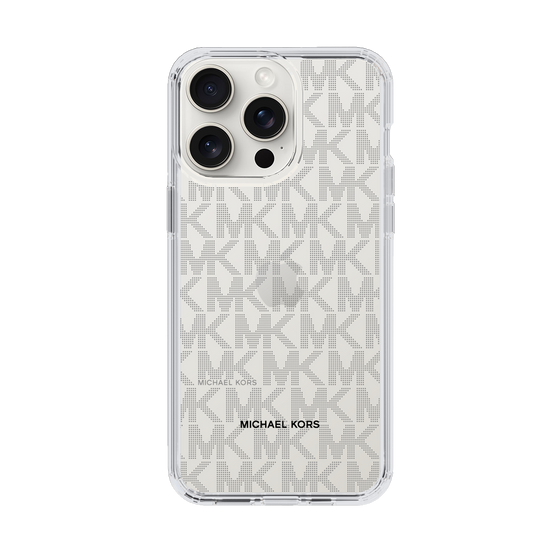 スリムプロテクションケース［ MICHAEL KORS - Signiture - Clear Black ］