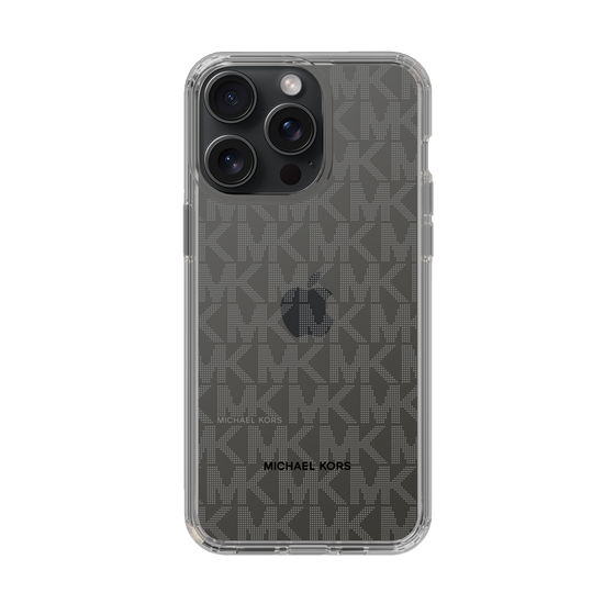 スリムプロテクションケース［ MICHAEL KORS - Signiture - Clear Black ］
