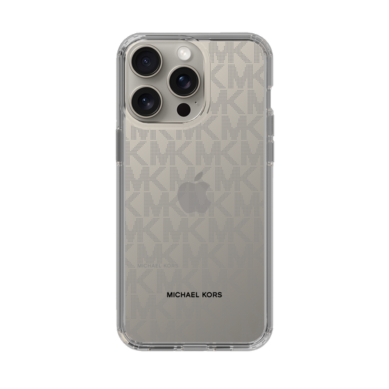 スリムプロテクションケース［ MICHAEL KORS - Signiture - Clear Black ］