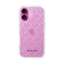 スリムプロテクションケース［ MICHAEL KORS - Signiture - Clear Black ］