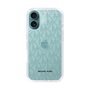 スリムプロテクションケース［ MICHAEL KORS - Signiture - Clear Black ］