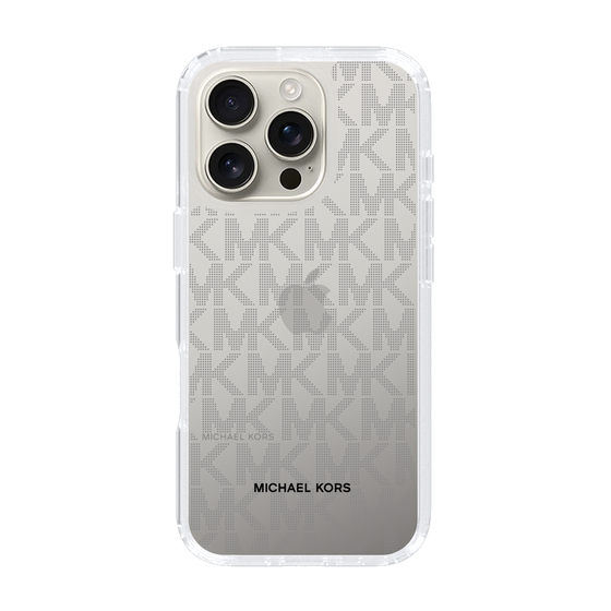 スリムプロテクションケース［ MICHAEL KORS - Signiture - Clear Black ］