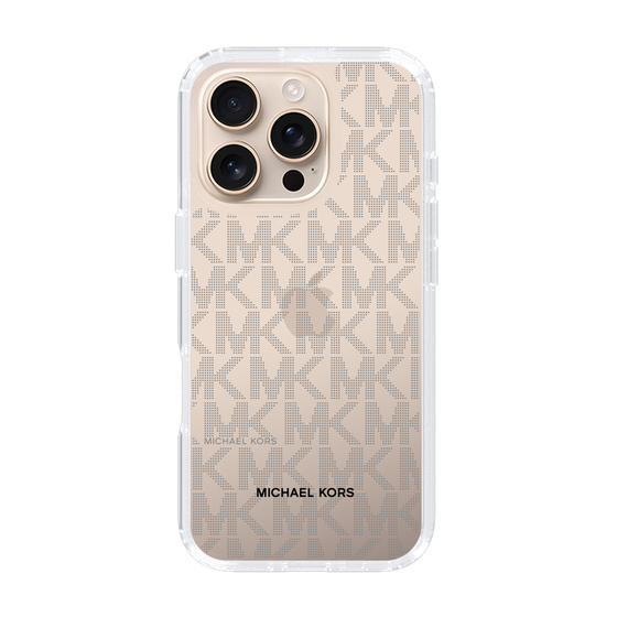 スリムプロテクションケース［ MICHAEL KORS - Signiture - Clear Black ］