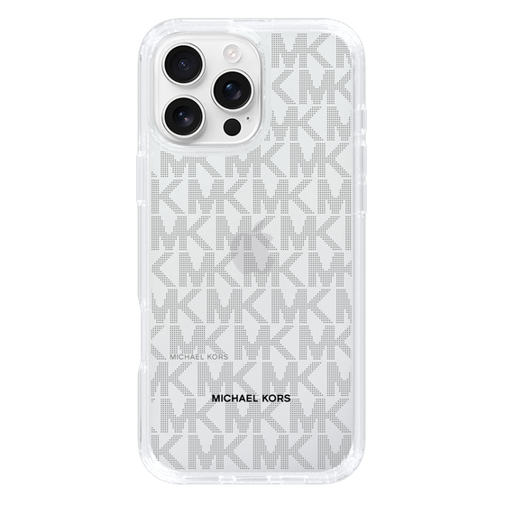 スリムプロテクションケース［ MICHAEL KORS - Signiture - Clear Black ］