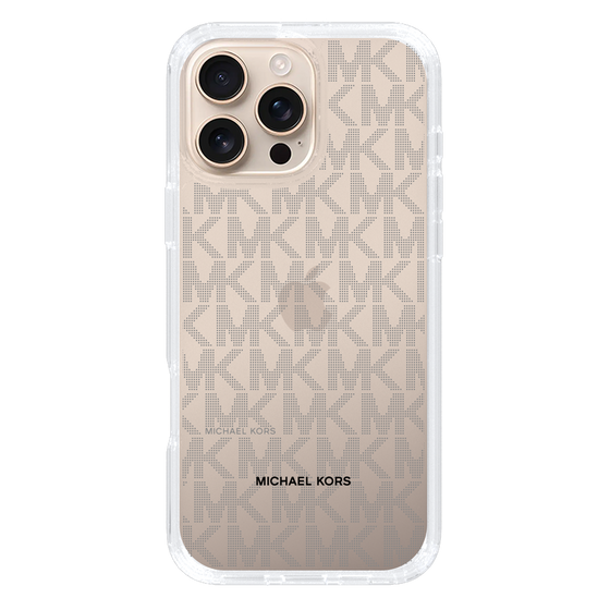 スリムプロテクションケース［ MICHAEL KORS - Signiture - Clear Black ］
