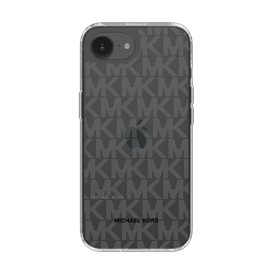 スリムプロテクションケース［ MICHAEL KORS - Signiture - Clear Black ］