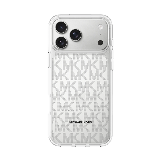スリムプロテクションケース［ MICHAEL KORS - Signiture - Clear Black ］