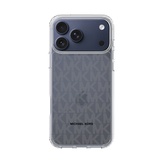 スリムプロテクションケース［ MICHAEL KORS - Signiture - Clear Black ］