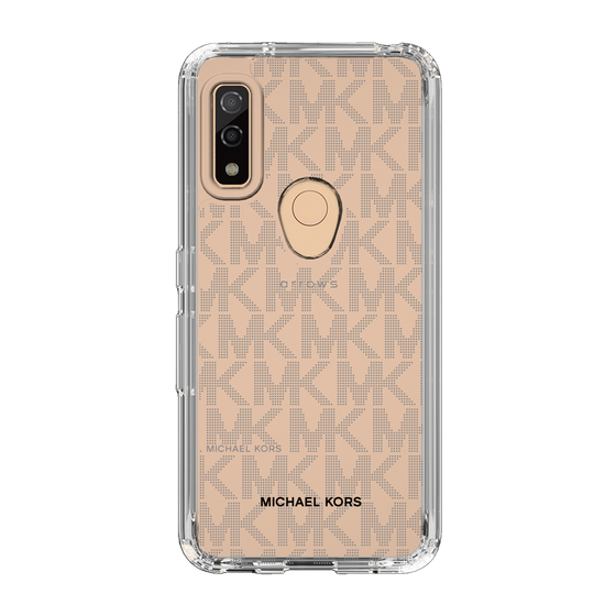 スリムプロテクションケース［ MICHAEL KORS - Signiture - Clear Black ］