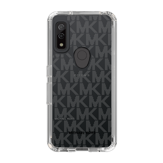 スリムプロテクションケース［ MICHAEL KORS - Signiture - Clear Black ］