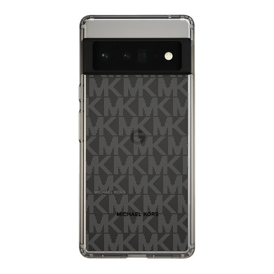 スリムプロテクションケース［ MICHAEL KORS - Signiture - Clear Black ］