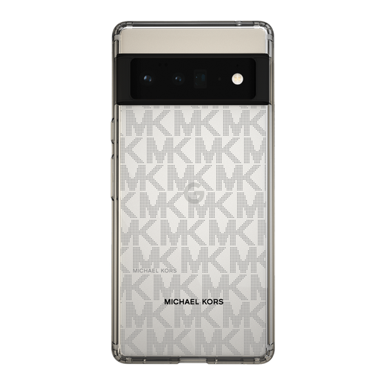 スリムプロテクションケース［ MICHAEL KORS - Signiture - Clear Black ］