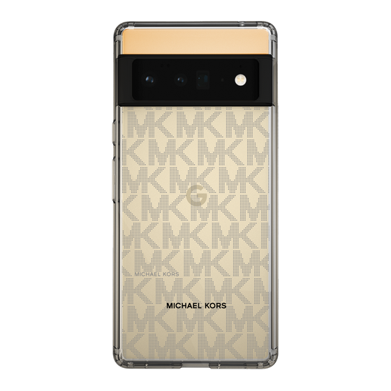 スリムプロテクションケース［ MICHAEL KORS - Signiture - Clear Black ］
