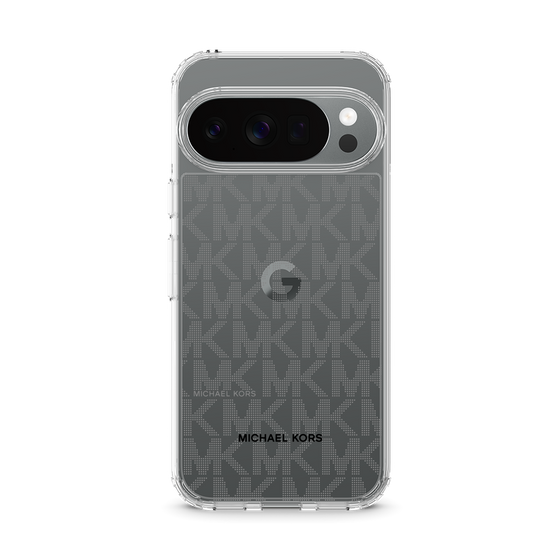 スリムプロテクションケース［ MICHAEL KORS - Signiture - Clear Black ］