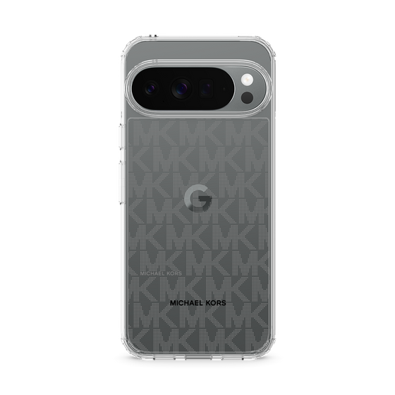 スリムプロテクションケース［ MICHAEL KORS - Signiture - Clear Black ］